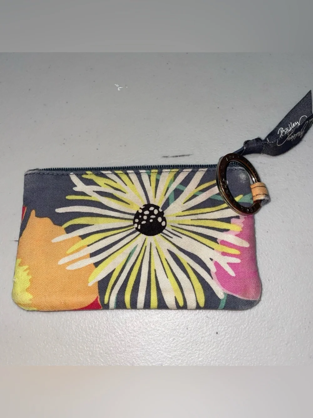 Vera Bradley Bundle Blue Penguin Quilted Card Case Key Ring  & Floral ID keeper - Picture 2 of 6